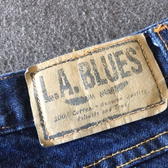 Vintage L A Blues High Waisted Dark Wash Jeans 20 - Picture 5 of 11
